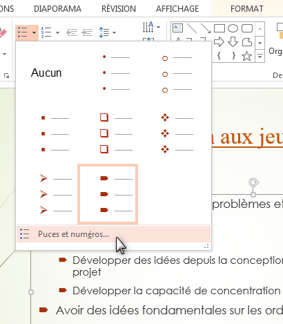 Insérer et formater texte